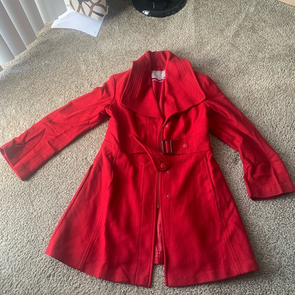 Jessica Simpson red pea coat/jacket